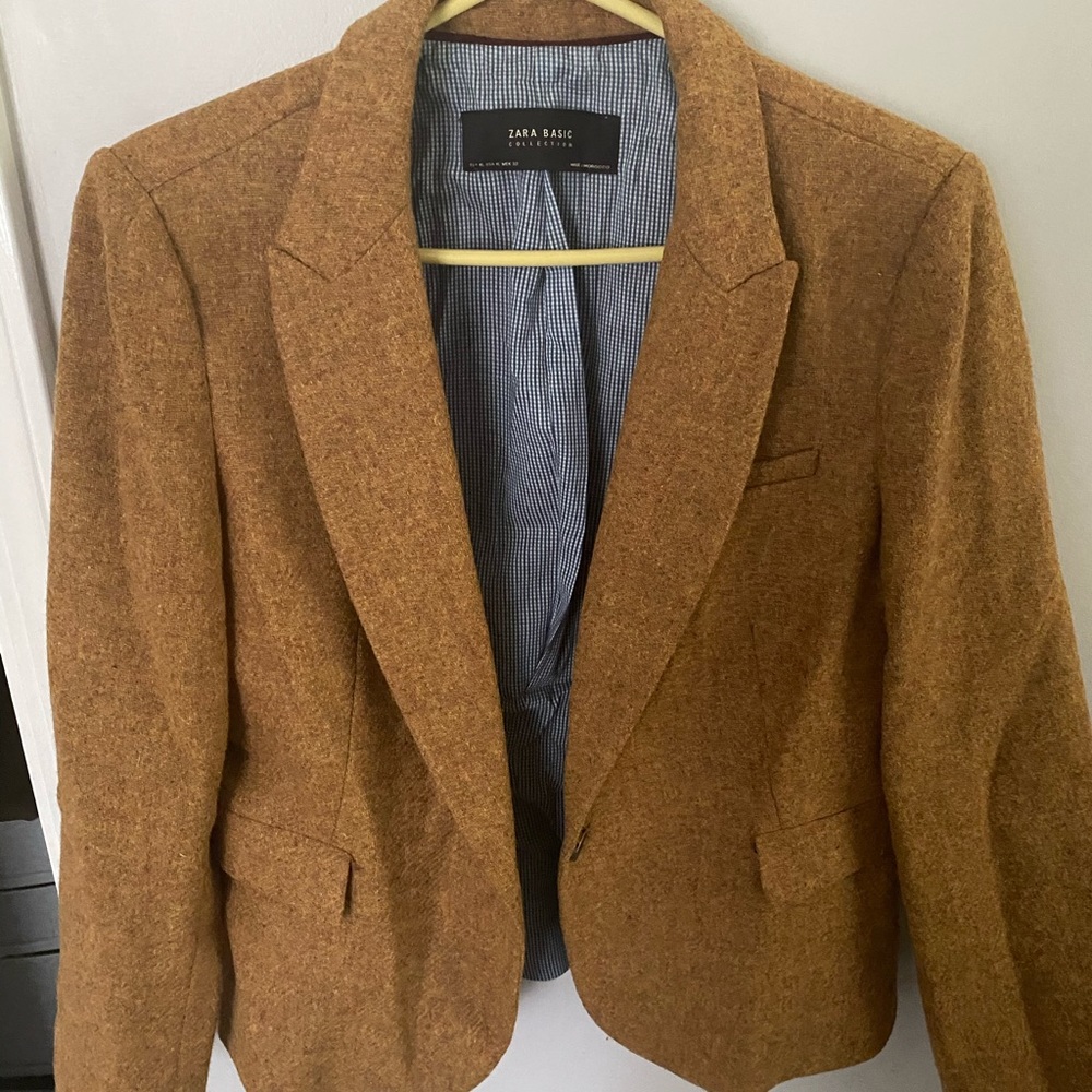 A brown blazer